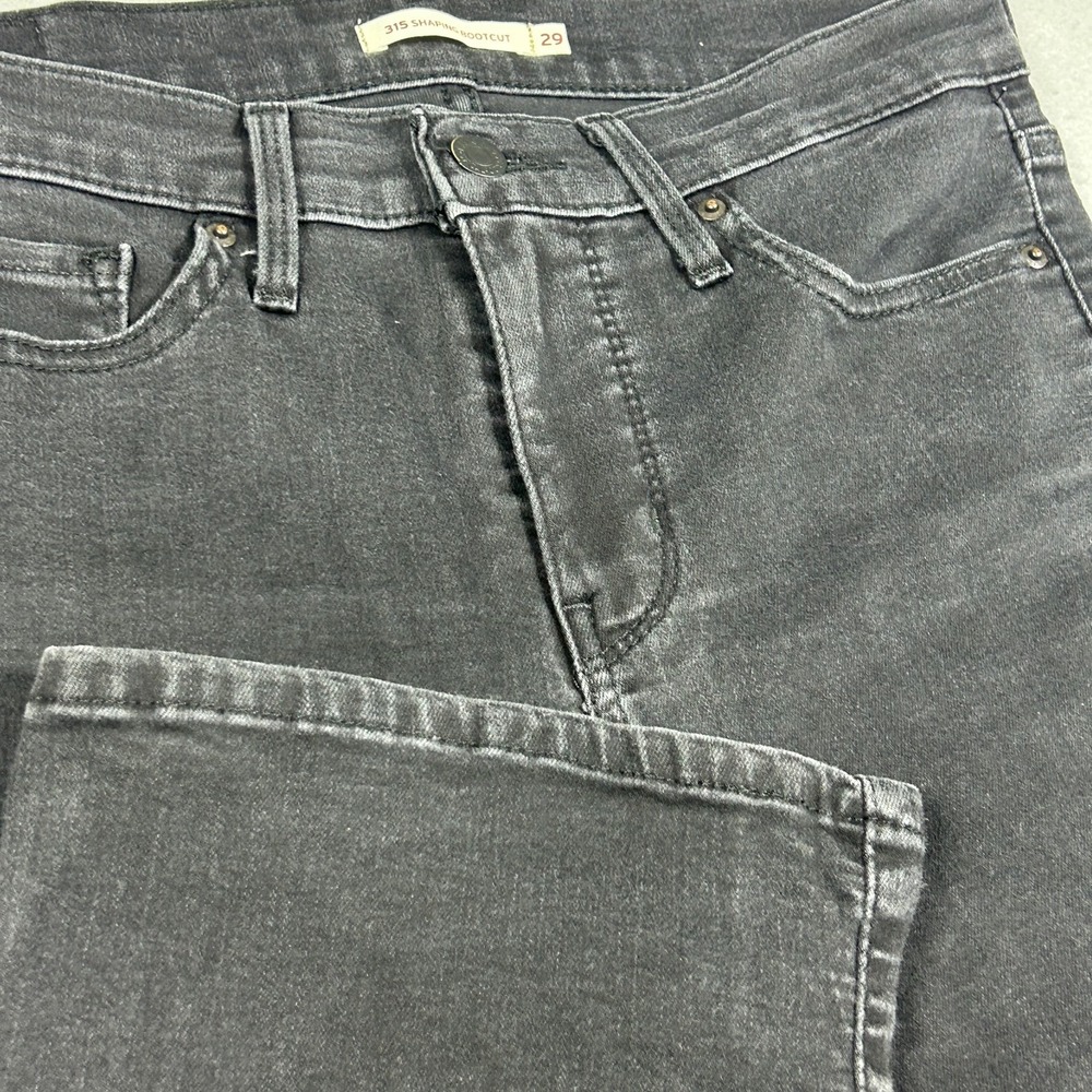 Levis Shaping Bootcut Jeans Womens Washed Black Denim W29 L32